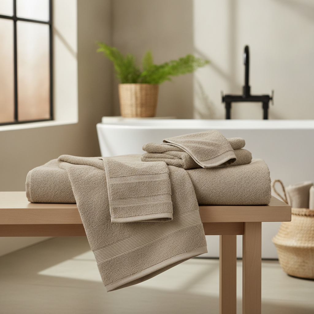 Bath Towel Set Cotton 4pc