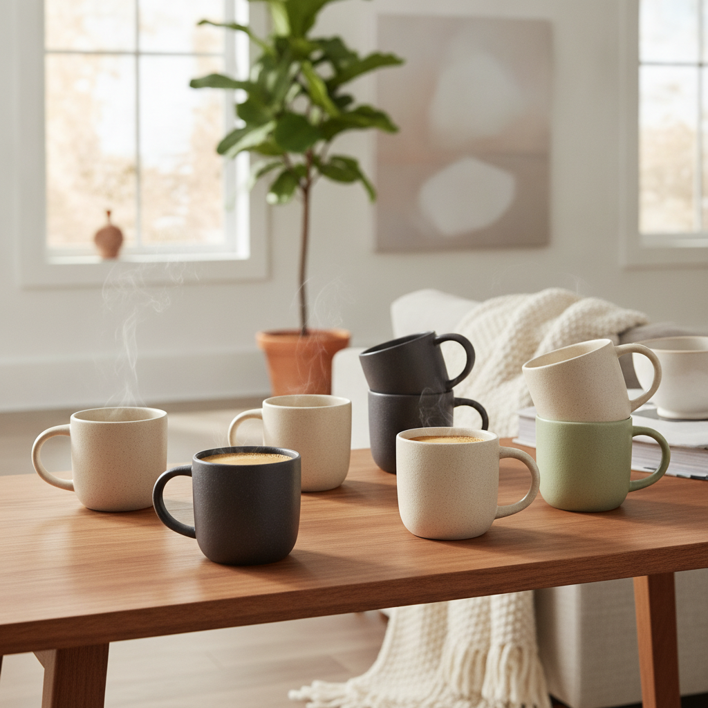 Coffee Mug Set Ceramic 6pc