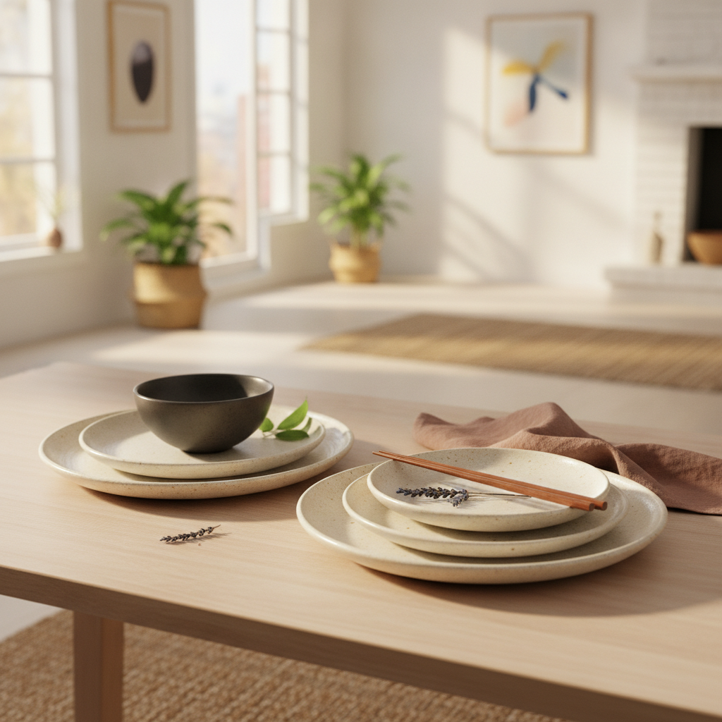 Dinner Plate Set Stoneware 4pc