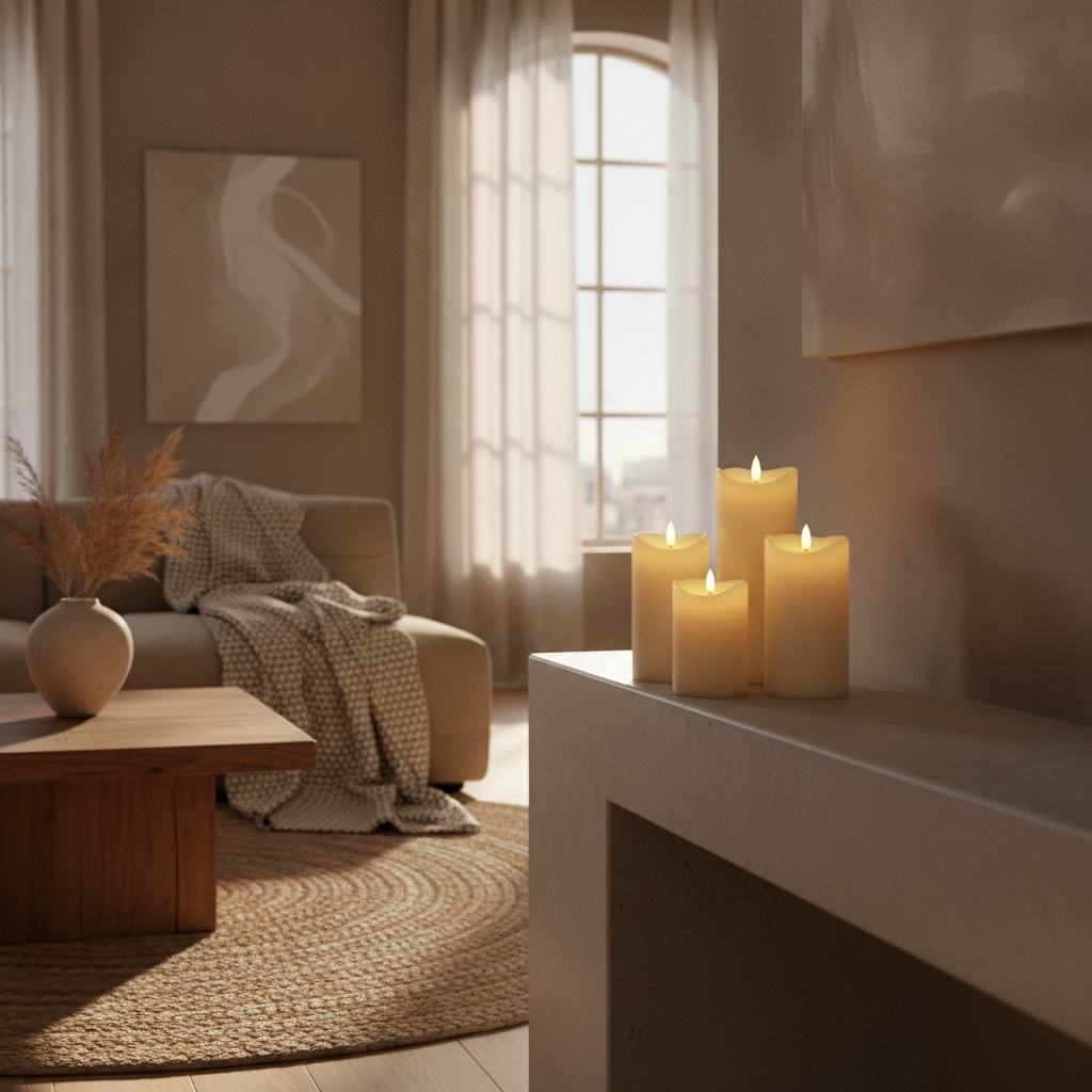 LED Candle Set 3pc Flameless