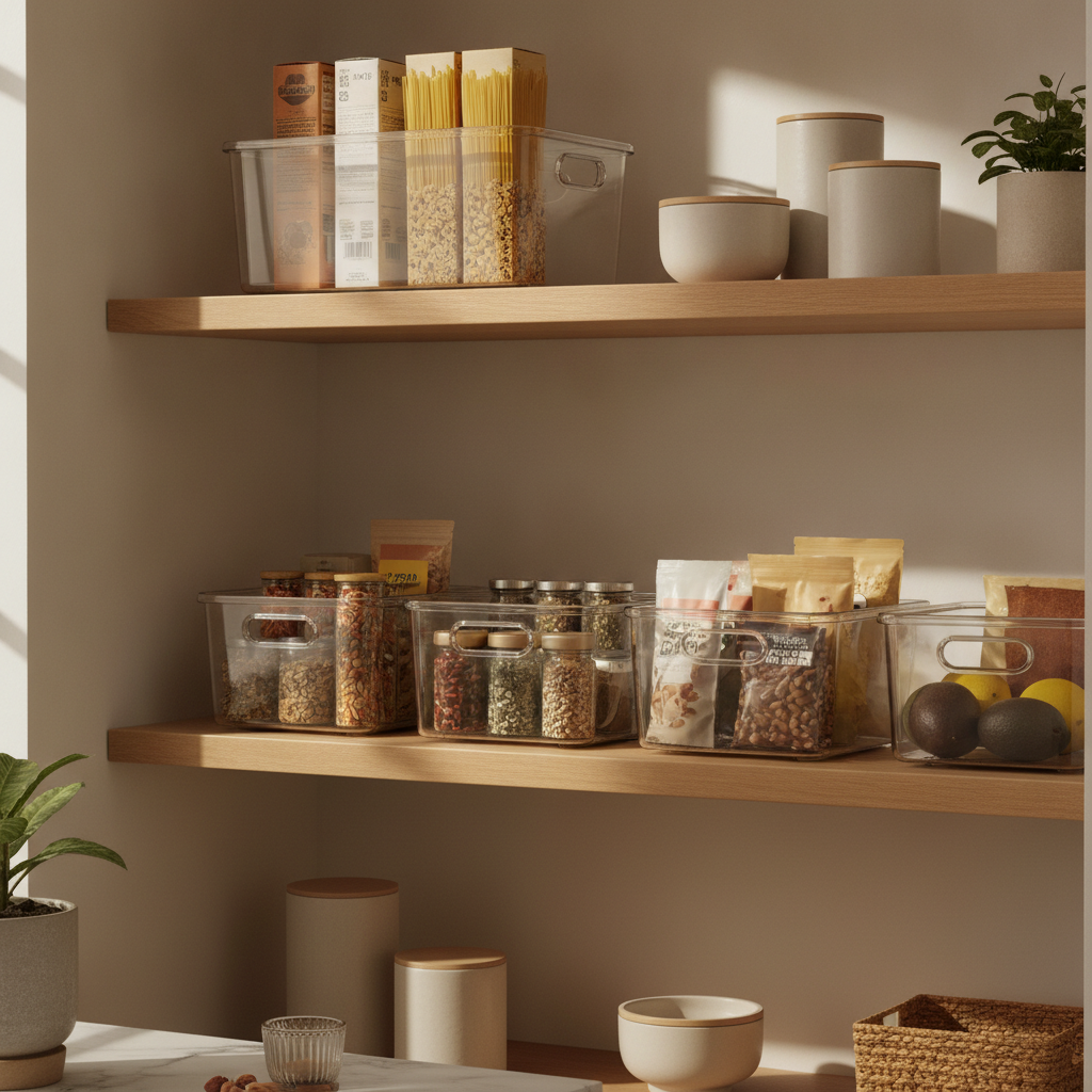 Pantry Bins Clear 4pk
