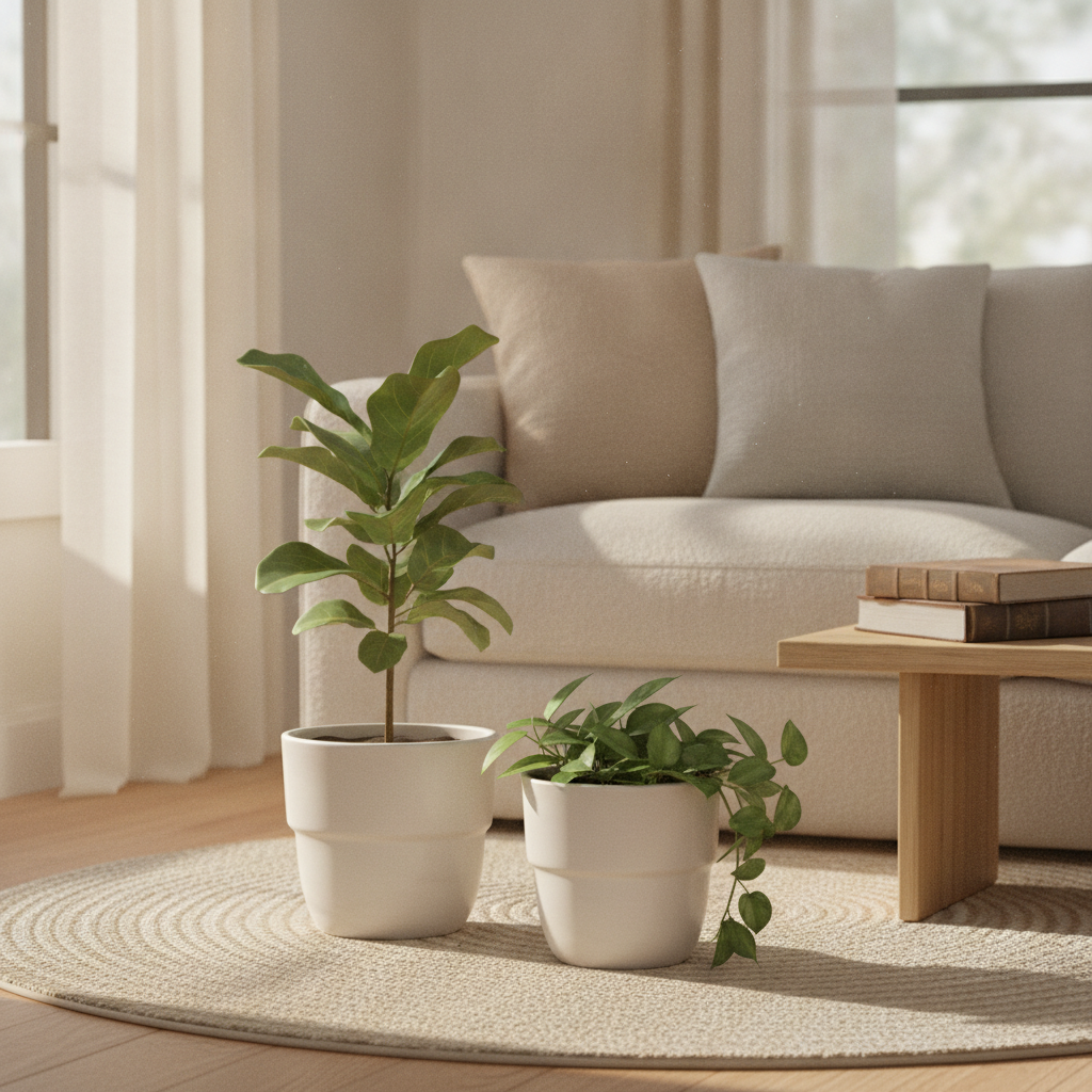 Plant Pot Ceramic 6in 2pk