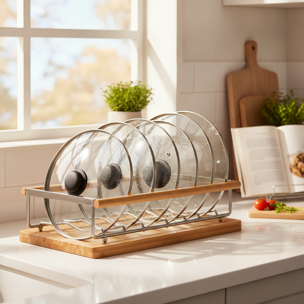 Pot Lid Organizer Rack