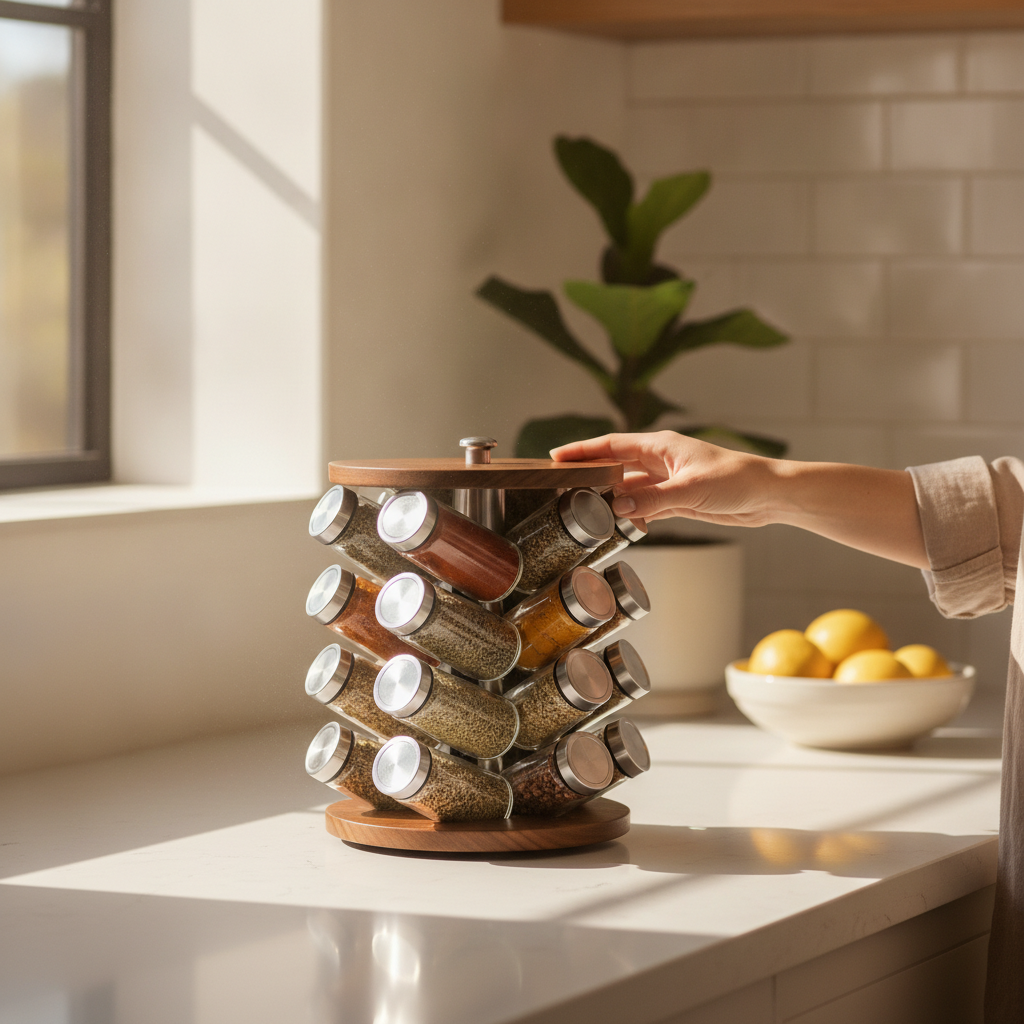 Spice Rack Rotating 20-Jar