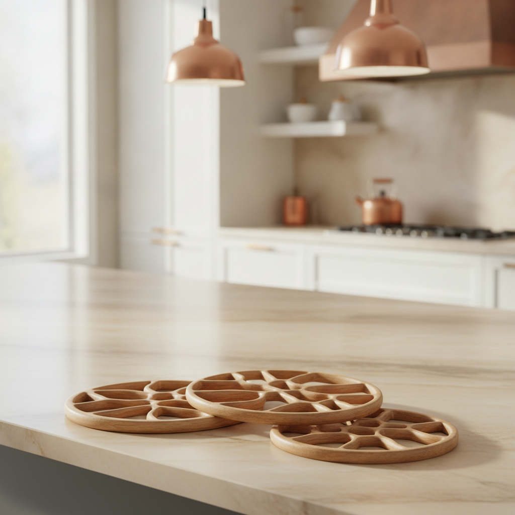 Trivet Set Bamboo 4pc