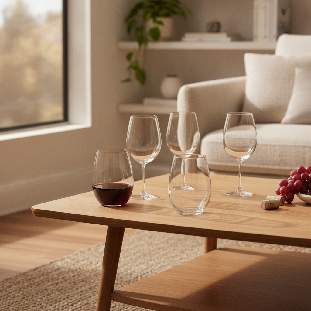Wine Glass Set 4pc Stemless