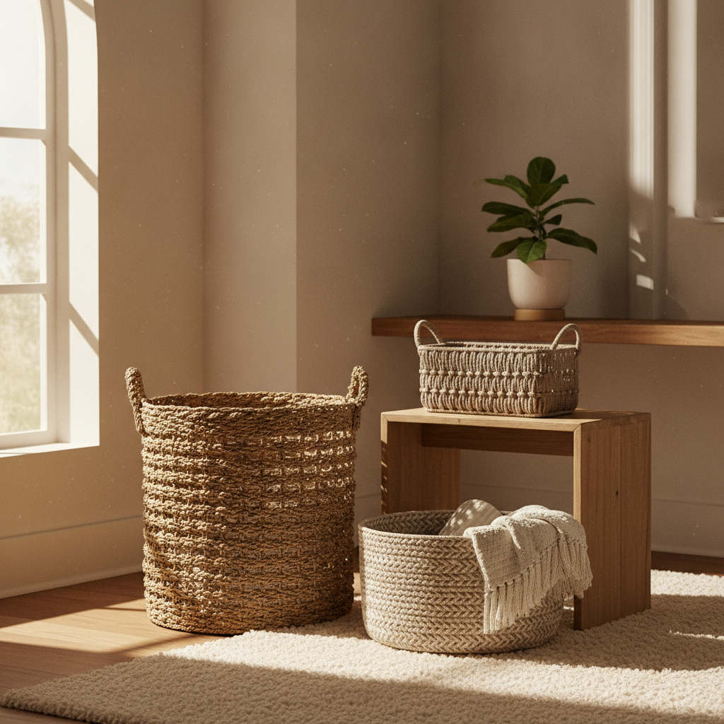 Woven Basket Storage 3pc